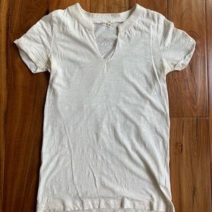 J crew v-neck T-shirt with beaded collar